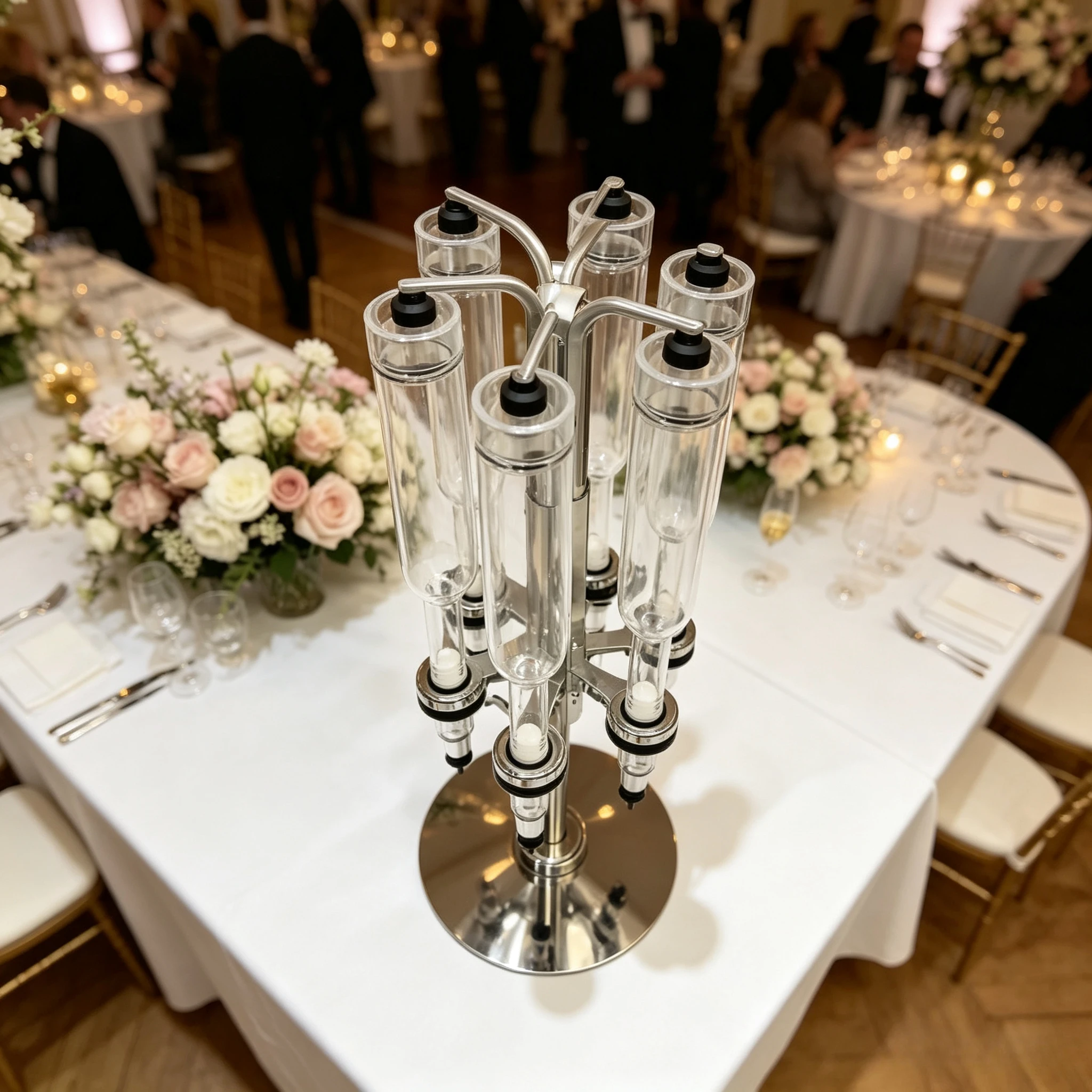 Golden/silvery Rotatable 6‑Head Perfume Dispenser 375ml/500ml Whole Store Wedding Scent Bar Display Rack