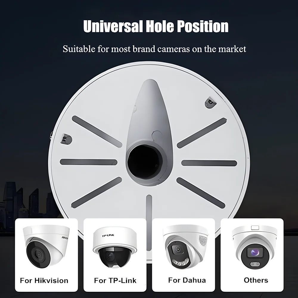 Aluminum Alloy Outdoor Rainproof Surveillance Dome Camera Wall Mount Bracket Compatible with Hikvision Dahua Samsung IP Camera