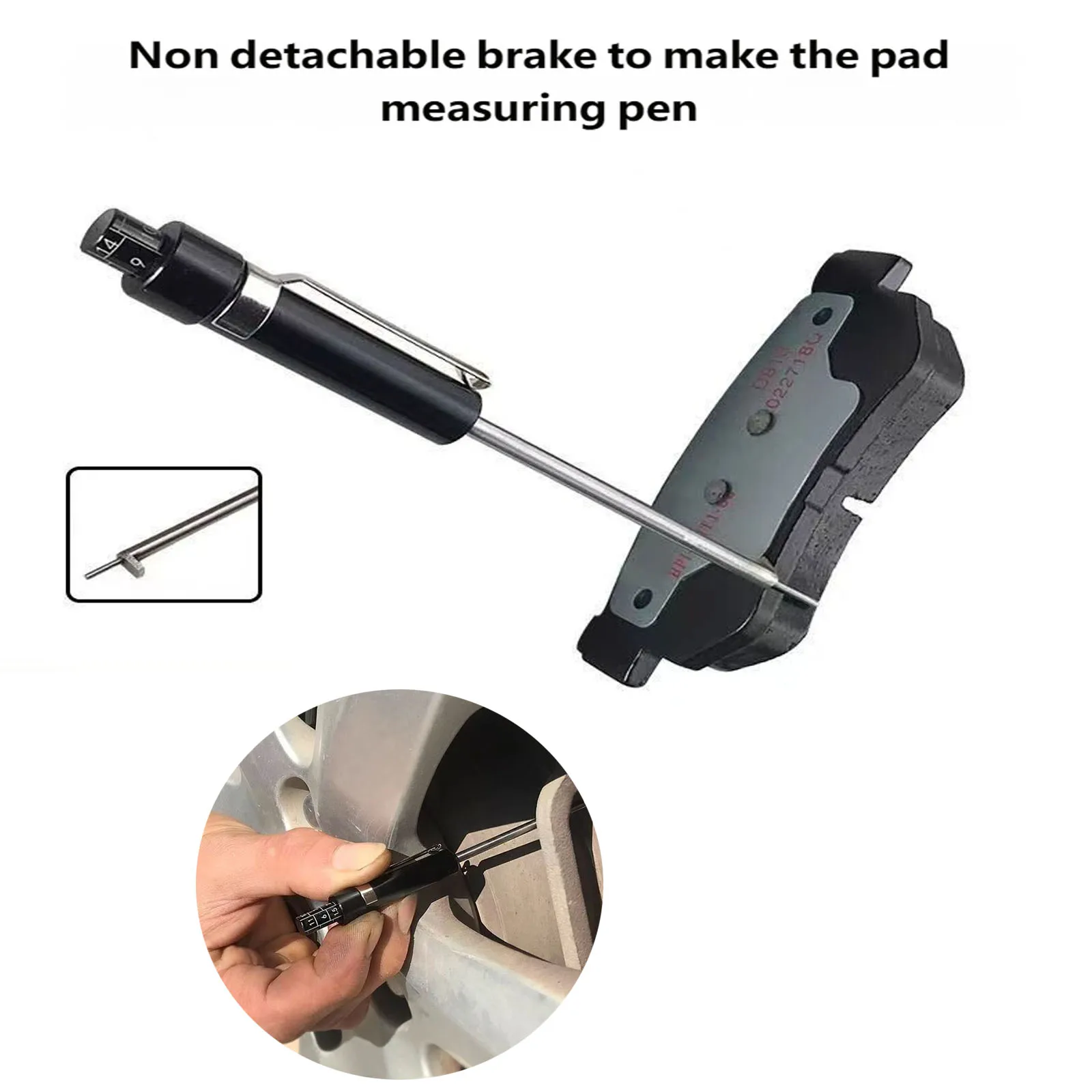 

Измерительный инструмент для измерения толщины тормозных колодок автомобиля со шкалой для измерения тормозных колодок, базовая пластина толщины 1,5-11 мм