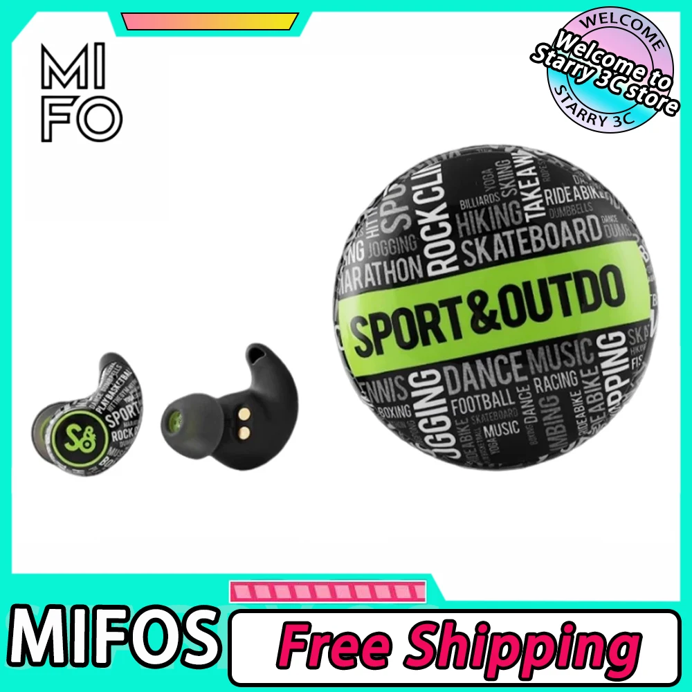 

Mifo-S Earphone Mini Waterproof Wireless Bluetooth TWS Earbuds Running ANC Noise Reduction In-Ear Gaming Earphones Sports Gifts