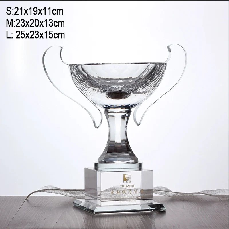 Customizable Crystal Trophy Bowl Personalized Engraving Large Scale Competition Creative Prize Memorial Craft Production