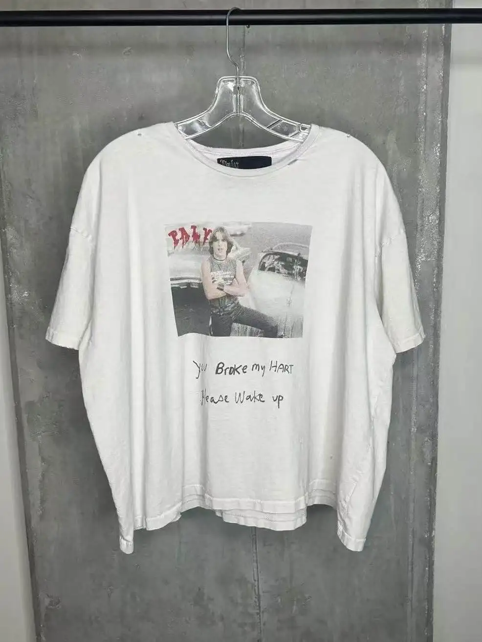 

Paly Hollywood 26FW Wake up, wash water and make old short-sleeved T-shirts