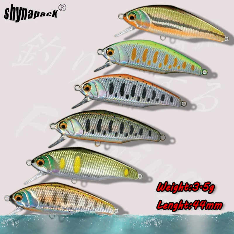 Hot 44mm 3.5g smith Sinking Minnow Wobblers Fishing Lures Trout Artificial plastic Hard Bait Jerkbaits Peche  Bass Carp Fishing