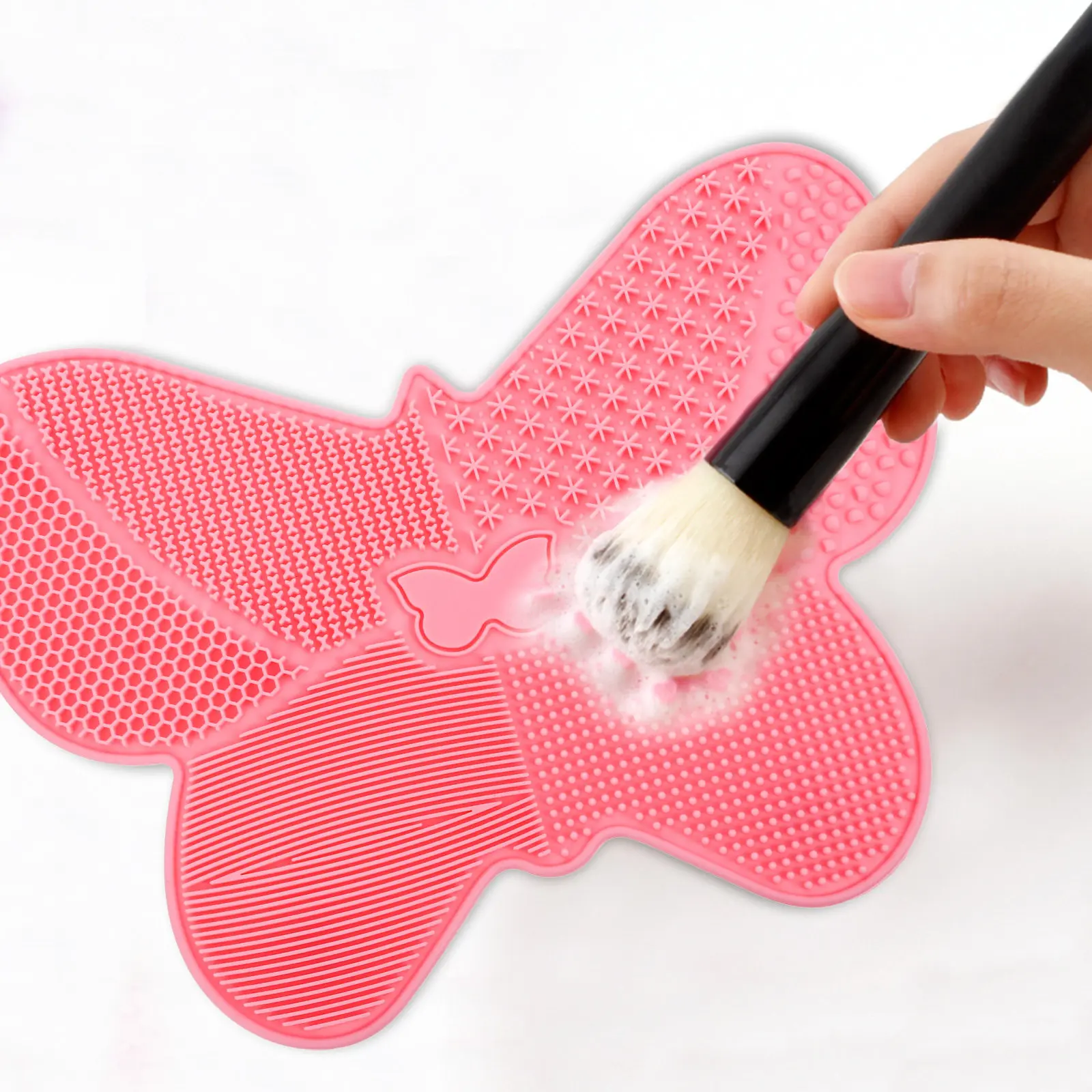 

1Pcs Butterfly Shape Makeup Brush Cleaning Pad Eco-Friendly Silicone Beauty Tool for Deep Cleaning Beauty Brushes