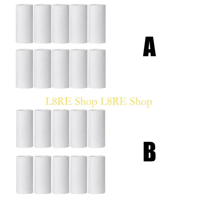 L8re 10pieces تغيير سريع 5 بوصة خراطيش القطن PP PP مرشح نسيج القطن لترشيح المياه المتفوقة والوضوح