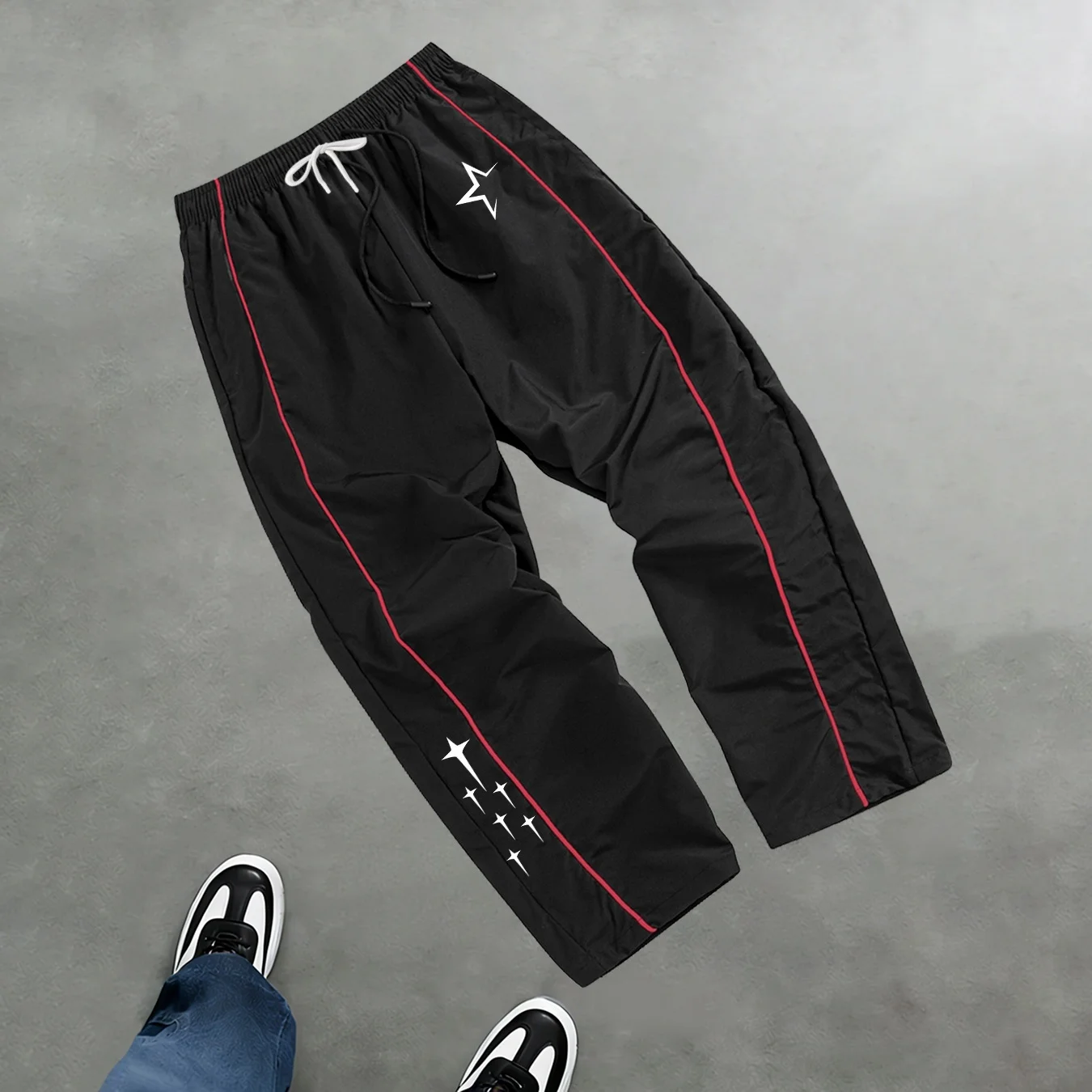 New Men's Kids Star Print Casual Sports Trouser Spring And Summer Fitness Training Trousers Suitable For Everyday Trendy Outfits
