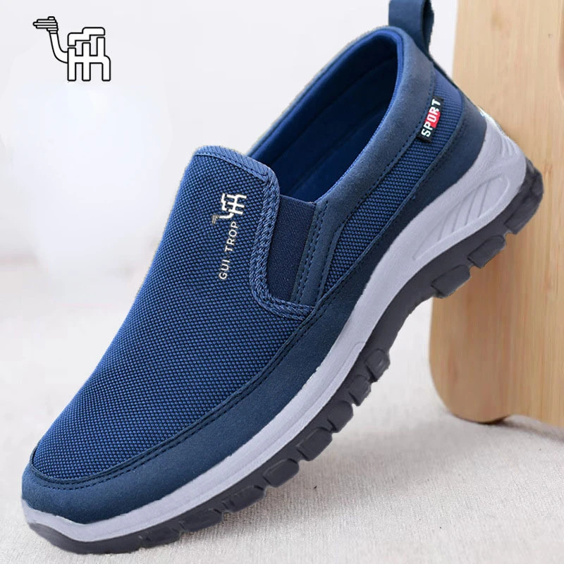 2024 Men Casual Shoes Breathable Soft Bottom Sneakers Men Non-Slip Walking Shoes Comfortable Slip-On Men Loafers tenis masculino