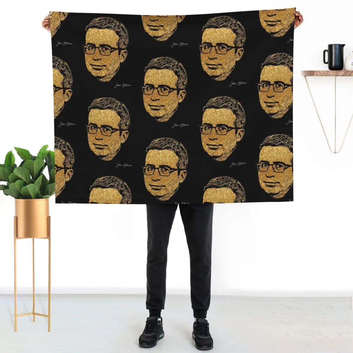 

John Oliver portrait Throw Blanket Outdoor Soft Blanket for Picnic Beach Camping