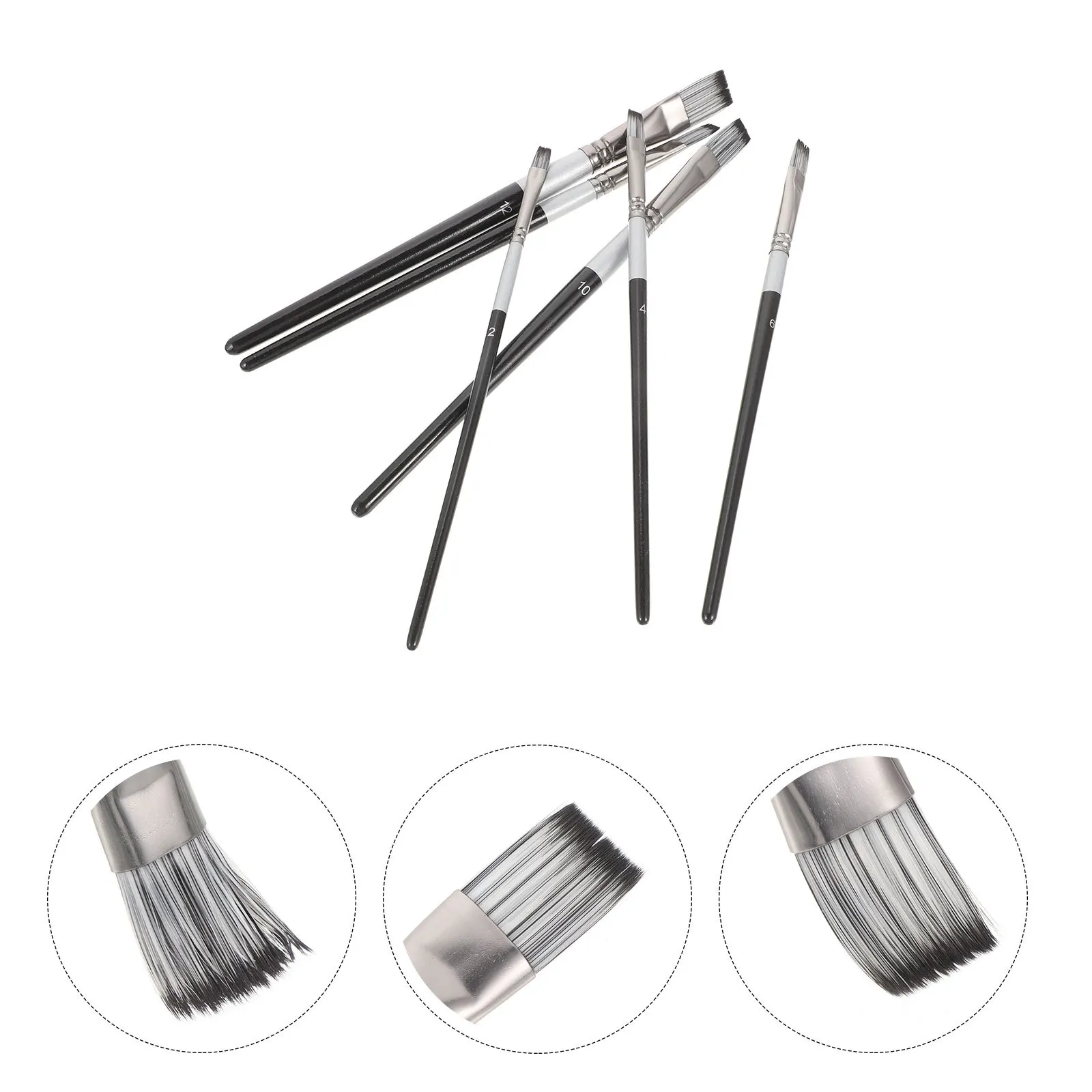 

6Pcs High-End Painting Brush Set for Artists Watercolor Oil Acrylic Pigment Mixing Portable Practical Watercolor