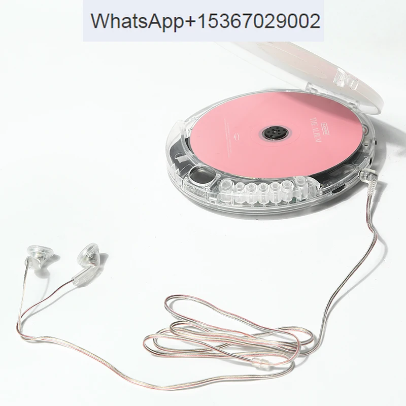 

Retro Fully Transparent Portable CD Player Stereo Wall Mountable CD Music FM Player Walkman LCD Display