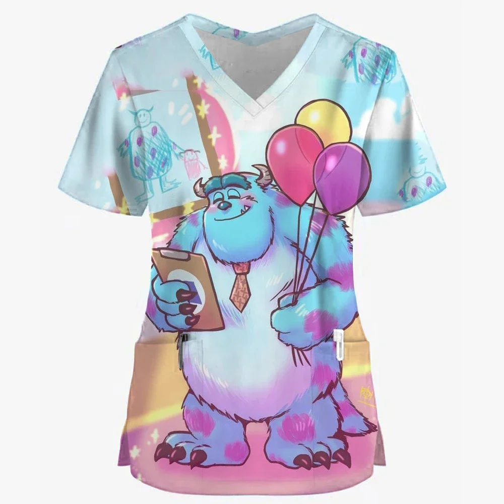 

Принт «История игрушек Диснея», спецодежда для врача для домашних животных, медицинские скрабы, униформа для кормления, хирургический топ, аптека, рабочая одежда для женщин