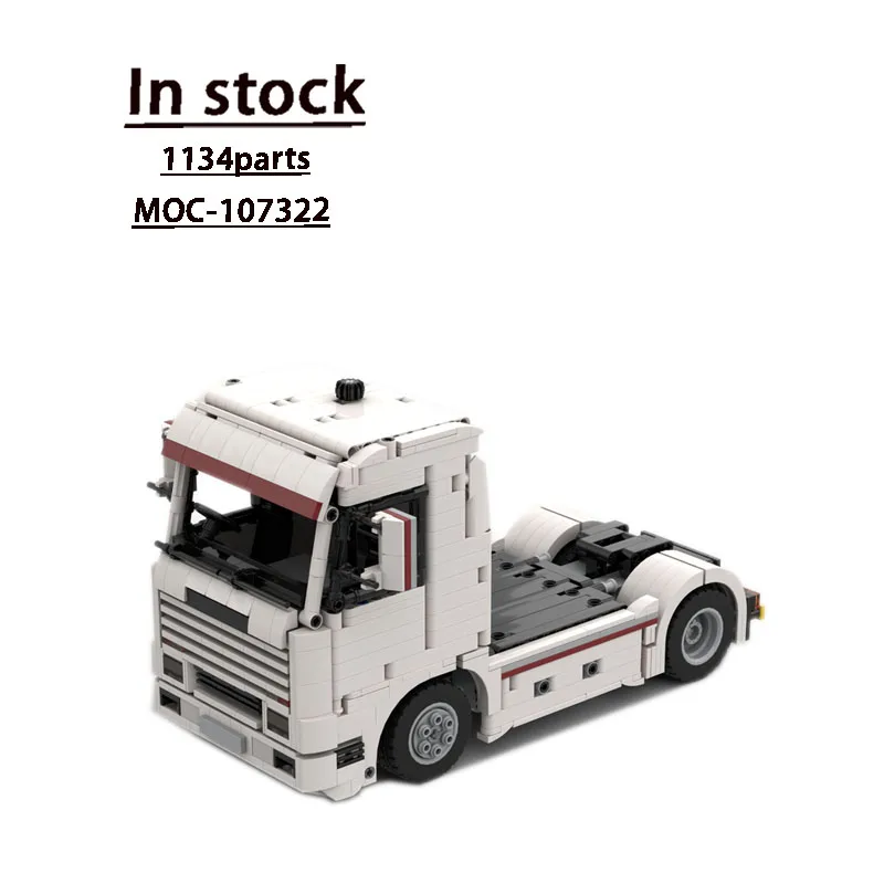 

MOC-107322White New Style Cargo Transport Truck Building Block Model1134Parts MOC Creative Boy Kids Christmas Building Block Toy