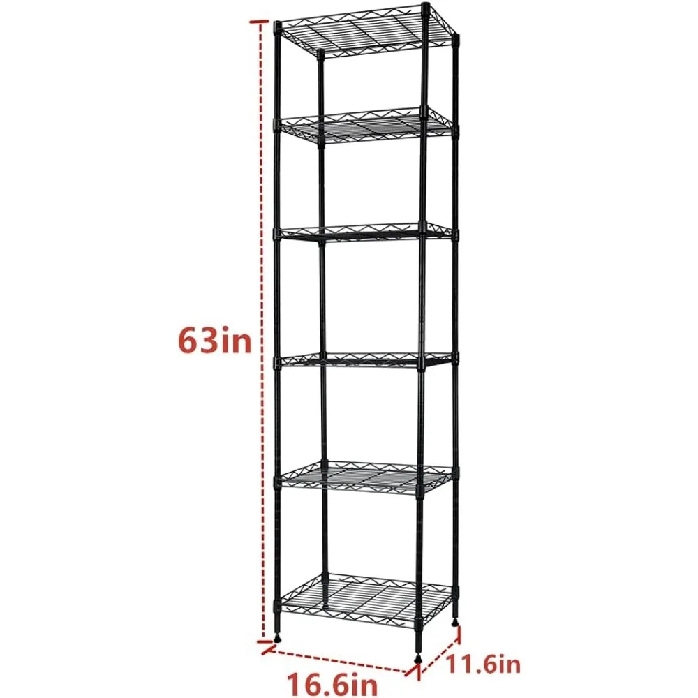 Regiller 6 Draadplanken Stalen Opbergrek Verstelbare Unit Planken Voor Wasruimte Keuken Pantry Kast