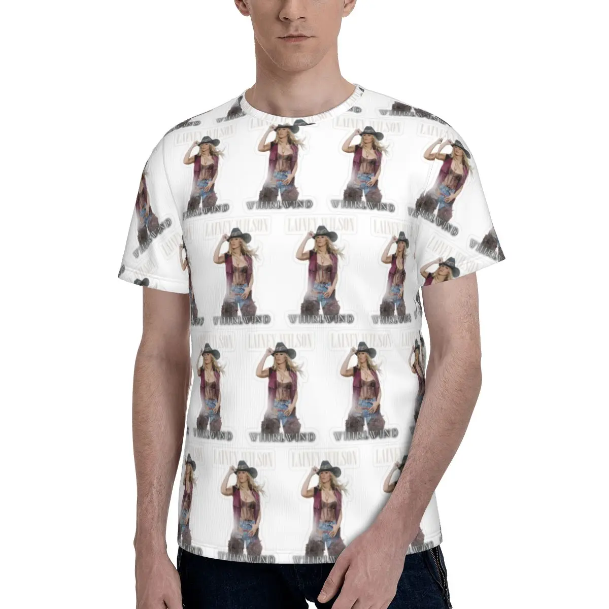 Lainey Wilson - Country's Cool Again Portrait T-Shirt for Men Cotton T Shirts Men's Tees Short O-Neck Summer Clothes Tops