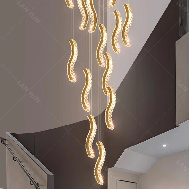 Imagem -04 - Smart Crystal Pendant Lights Decoração para Casa Moderna Lâmpadas de Salão para Sala de Estar Iluminação Interna