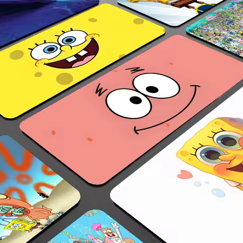 Cartoon S-Spongebobs Extra Large Gaming Laptop Computer Desk Mat Mouse Pad Mouse Mat Notbook Mousepad Gamer
