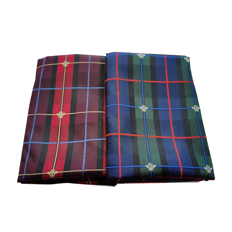 Jacquard Yarn-dyed Fabric Plaid Bee Pattern Dress Suit Shirting Fabrics Brand Fashion Design Diy Sewing Wholesale Cloth by Meter