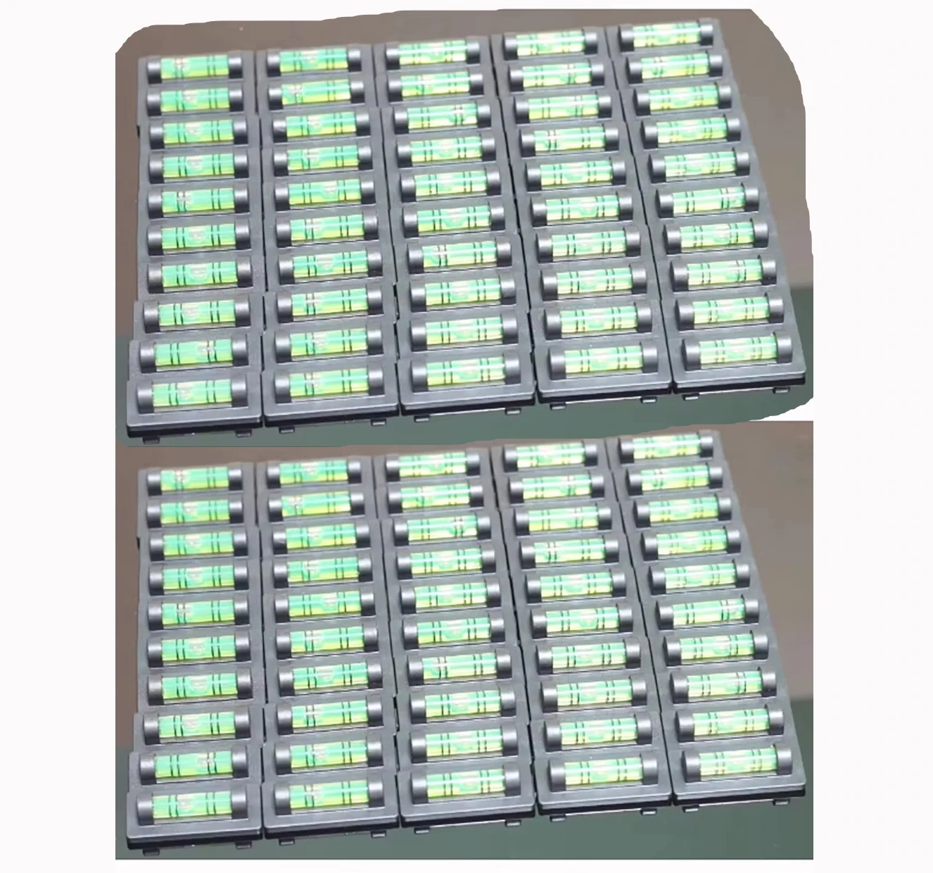 

100pcs high transparent Bubble Level Bottom with magnetic level beads, horizontal bubble bracket, level gauge, mini level ruler