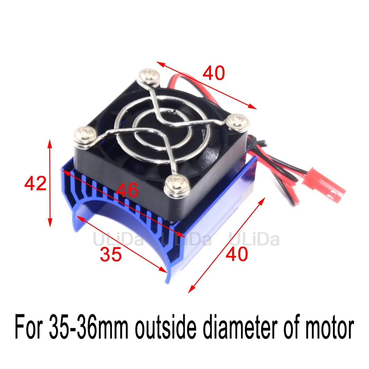 540/550/3650 Motor Heat Sink Cooler Heat Fin 36mm Diameter Radiator/Cooler 4010 DC 5V Cooling Fan for RC Model Car