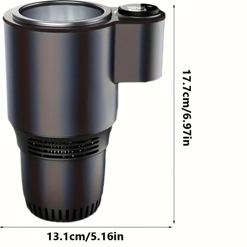 1pc Smart Car Cup Cooler And Warmer, 2-in-1 Beverage Holder With One-Click Temperature Control