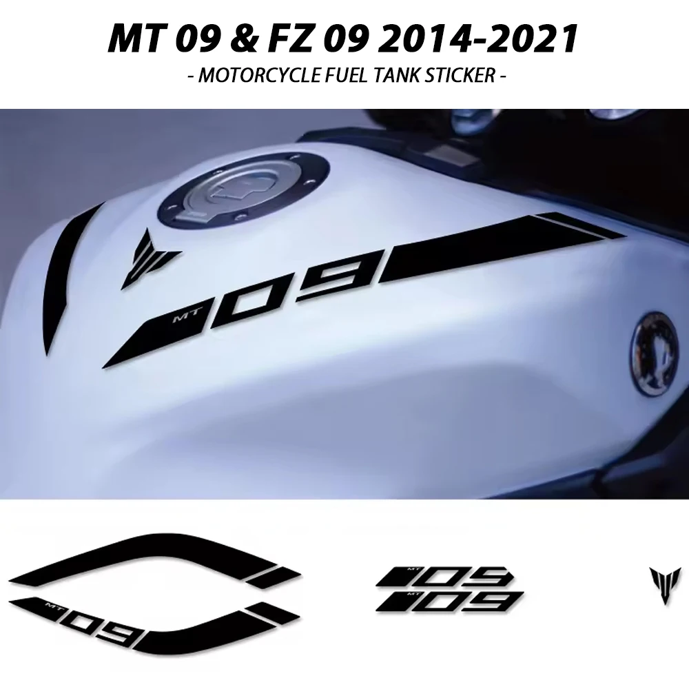 Motorcycle Stickers New Tank Curve Decals Logo For Yamaha MT09 MT-09 MT 09 FZ09 FZ-09 FZ 09 2014-2021