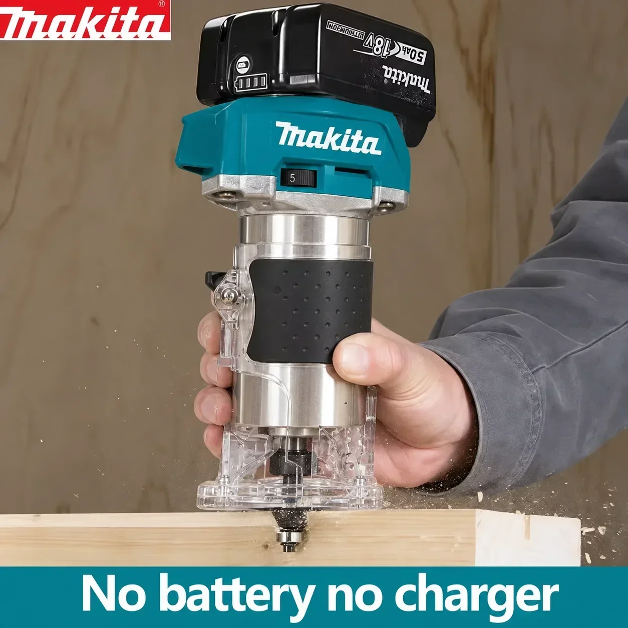 New Makita DRT50 Cordless Wood Router Trimmer 18V Brushless,Ideal For Furniture Edge Trimming,Cabinet Making&DIY Craft Projects