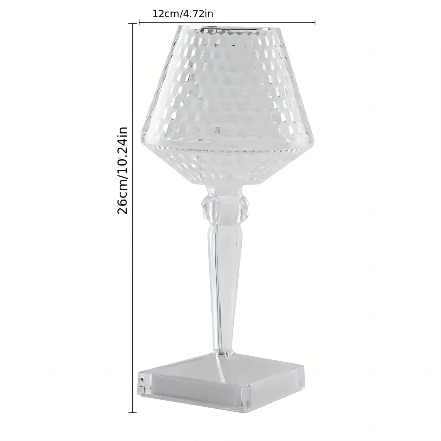 New 1pc Crystal Table Lamp Rechargeable  Light-changing Eye Protection Lamp   Bedroom Bedside Decoration Lighting