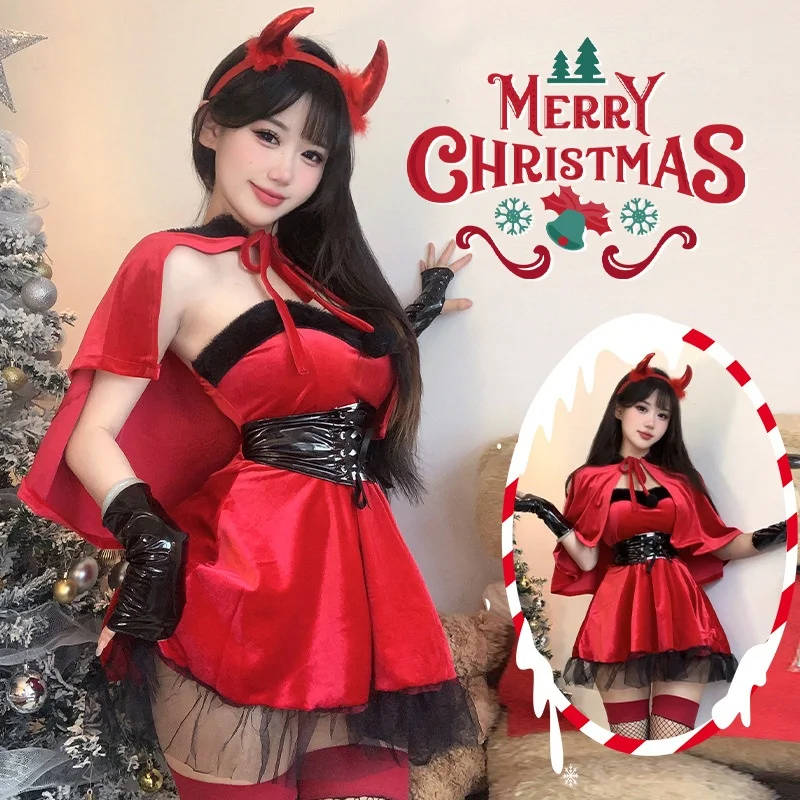 

2025 New Dholina loween Small Devil Cosplay orm Nightclub Stage Costume Chinese Production Spring Season Label Price 50