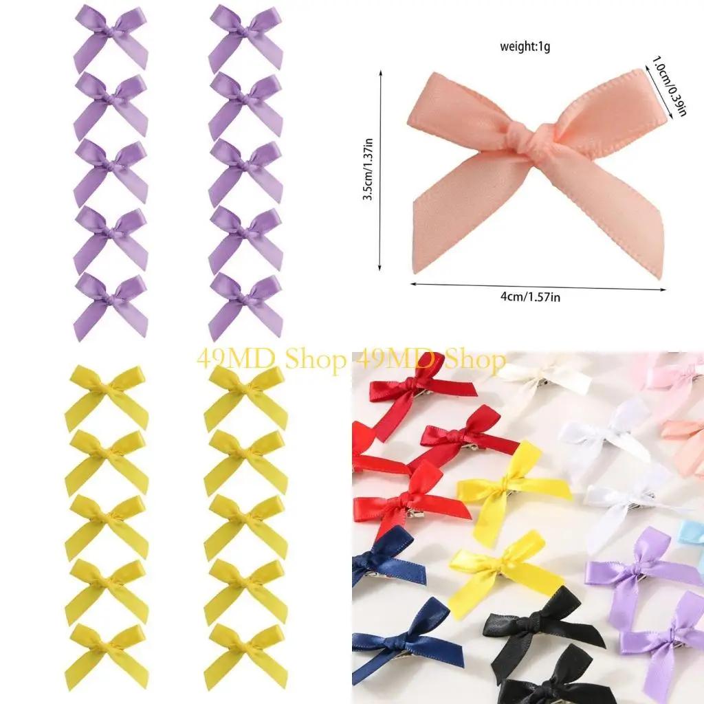 

49MD 10 лотов, заколка для волос с бантиком, женская заколка для волос с хвостиком, удобная заколка для волос с бантиками