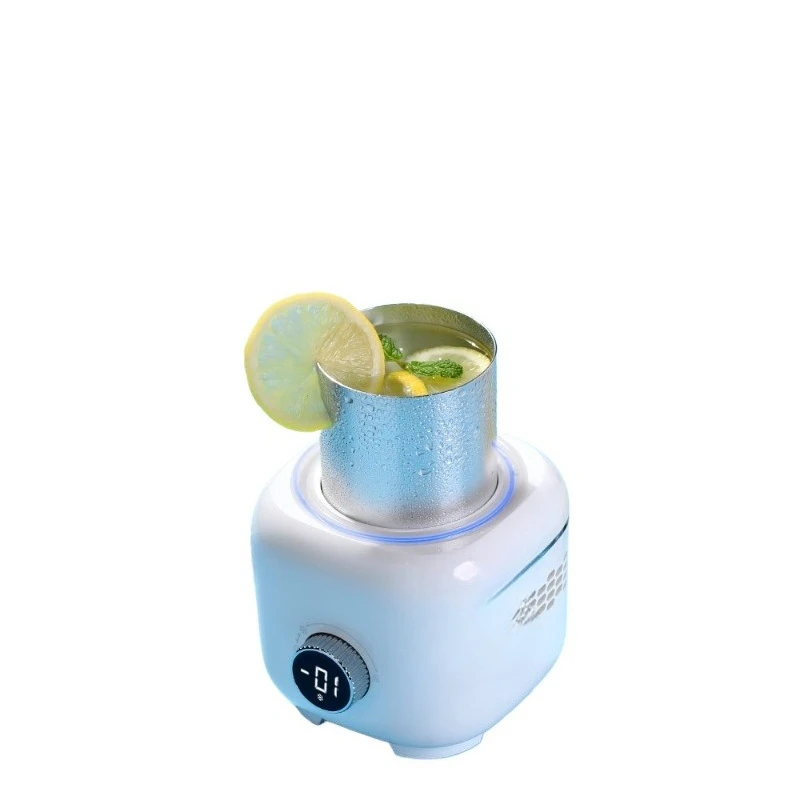 Digital Display Fast Cooling Cup Small Dormitory Mini Ice Machine Office Cooling Chilled Beverage Milk Warmer