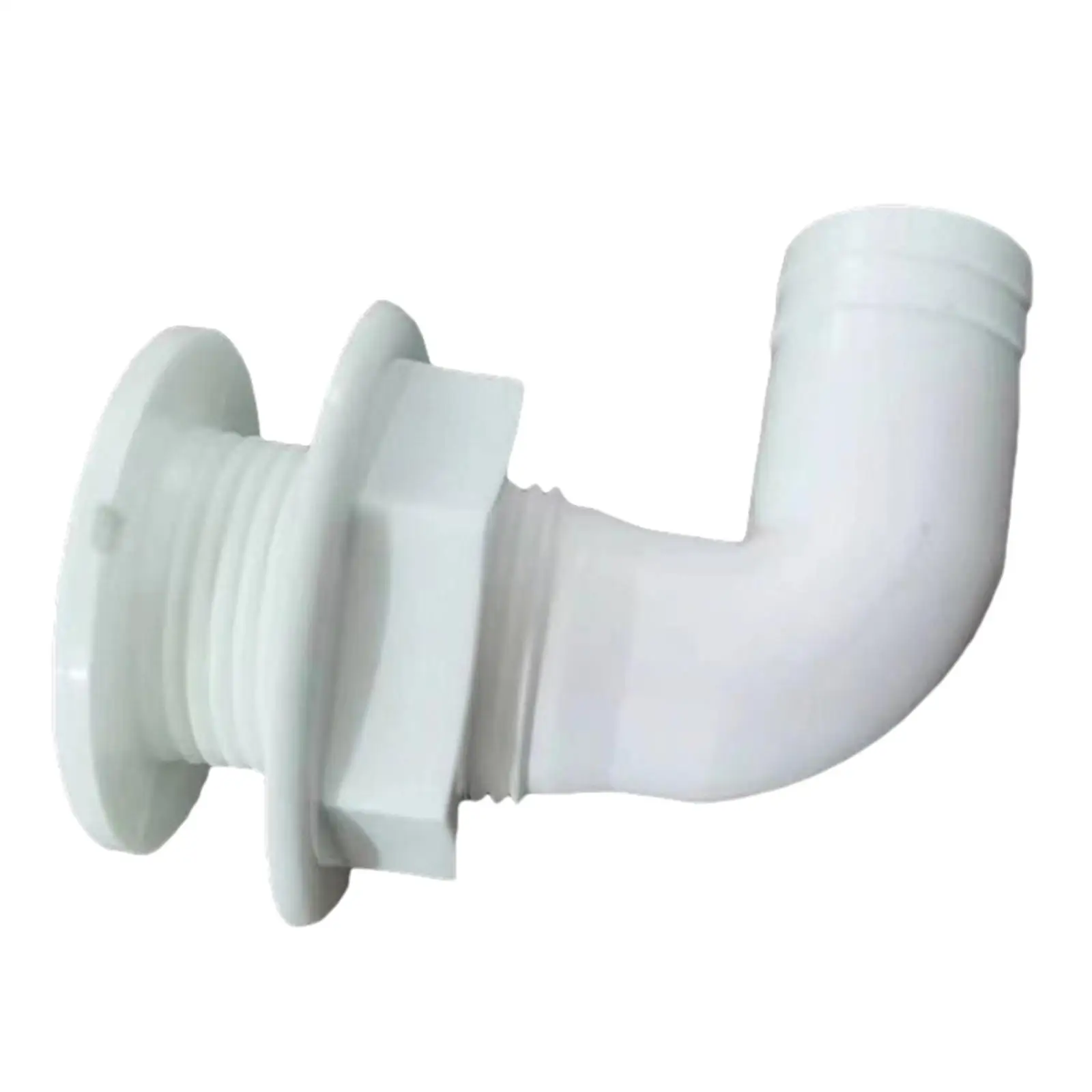 90 Degree thru Hull Fitting Deck Drain thru Hull Connector for Direct Replacement Long Service Life Stable Durable Spare Parts