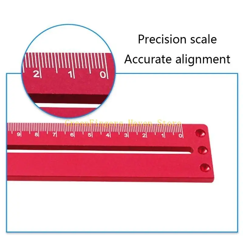 

F68D Scribing Ruler with Precise Scale 45/90° Line Drawing Woodworking Measuring Tool