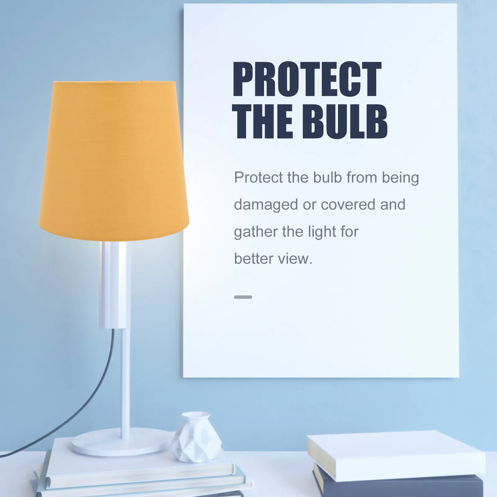 Cloth Lampshade Cone Shape Simple Design Soft Light Diffuser for Desk Table Bedside Lamp Replacement Home Hotel Living Room