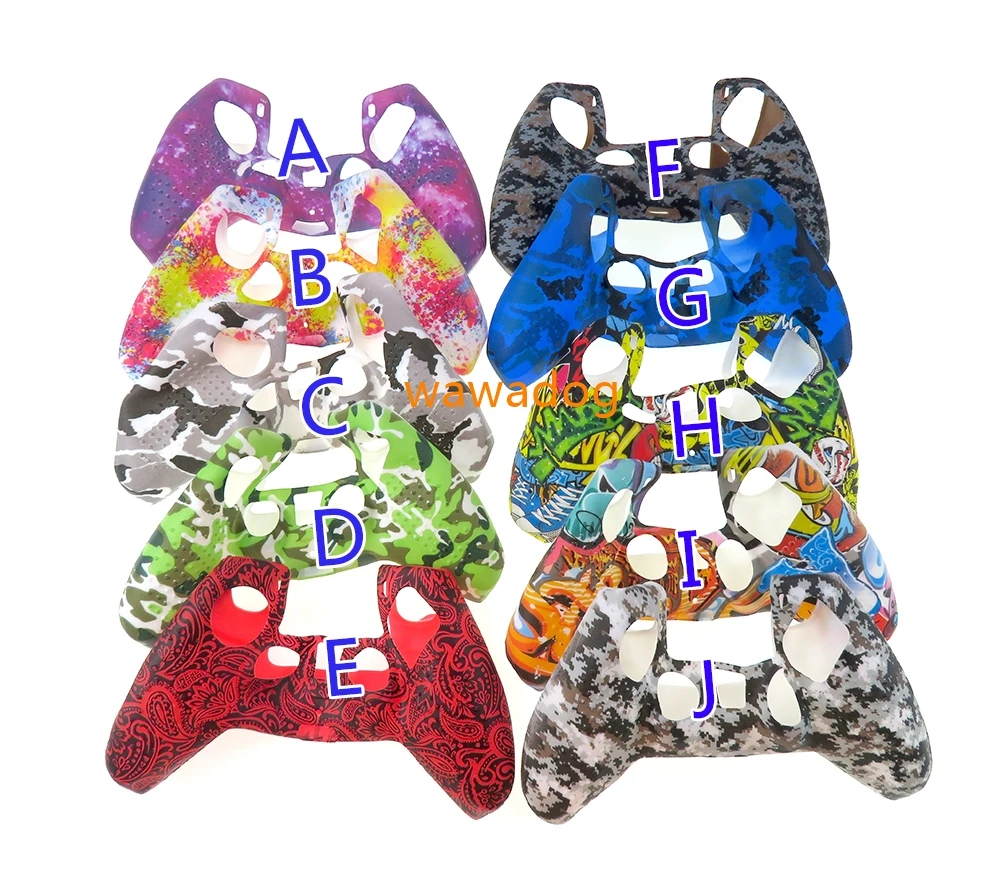 10pcs for PlayStation 5 PS5 Controller Protection Skin for DualSense Gamepad Cover Water Transfer Printing Silicone Case