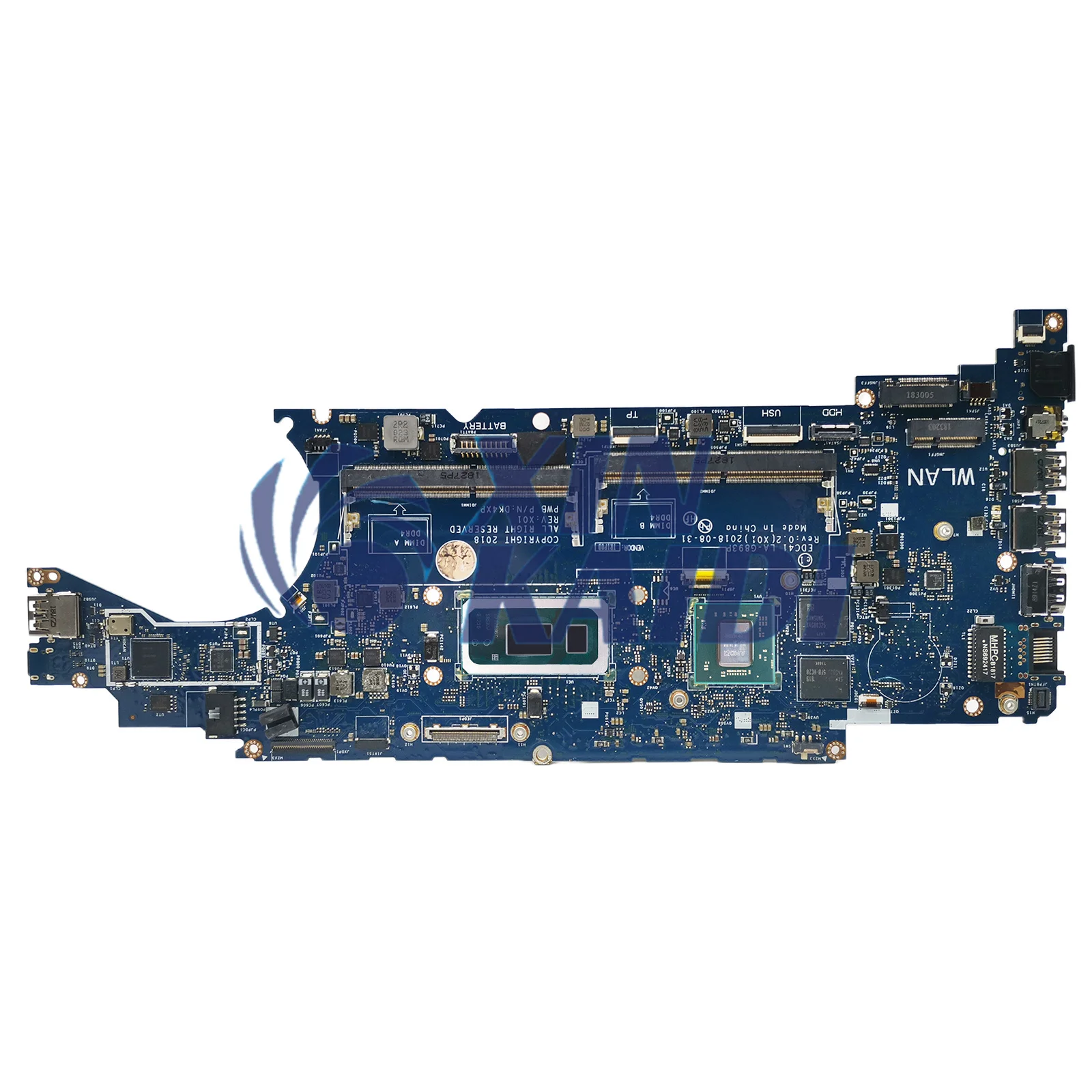 Notebook Motherboard For DELL Latitude 5400 LA-G893P CN-0CNJCN 0CNJCN DDR4 DK4XP Laptop Mainboard with CPU i7-8665U Gen