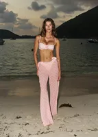 2026 New Polka Dots 3 Pieces Bikinis Sets With Mesh Pants Push Up Beachwear Sexy Women's Swimsuit Cover-ups Strappy Beach Wear