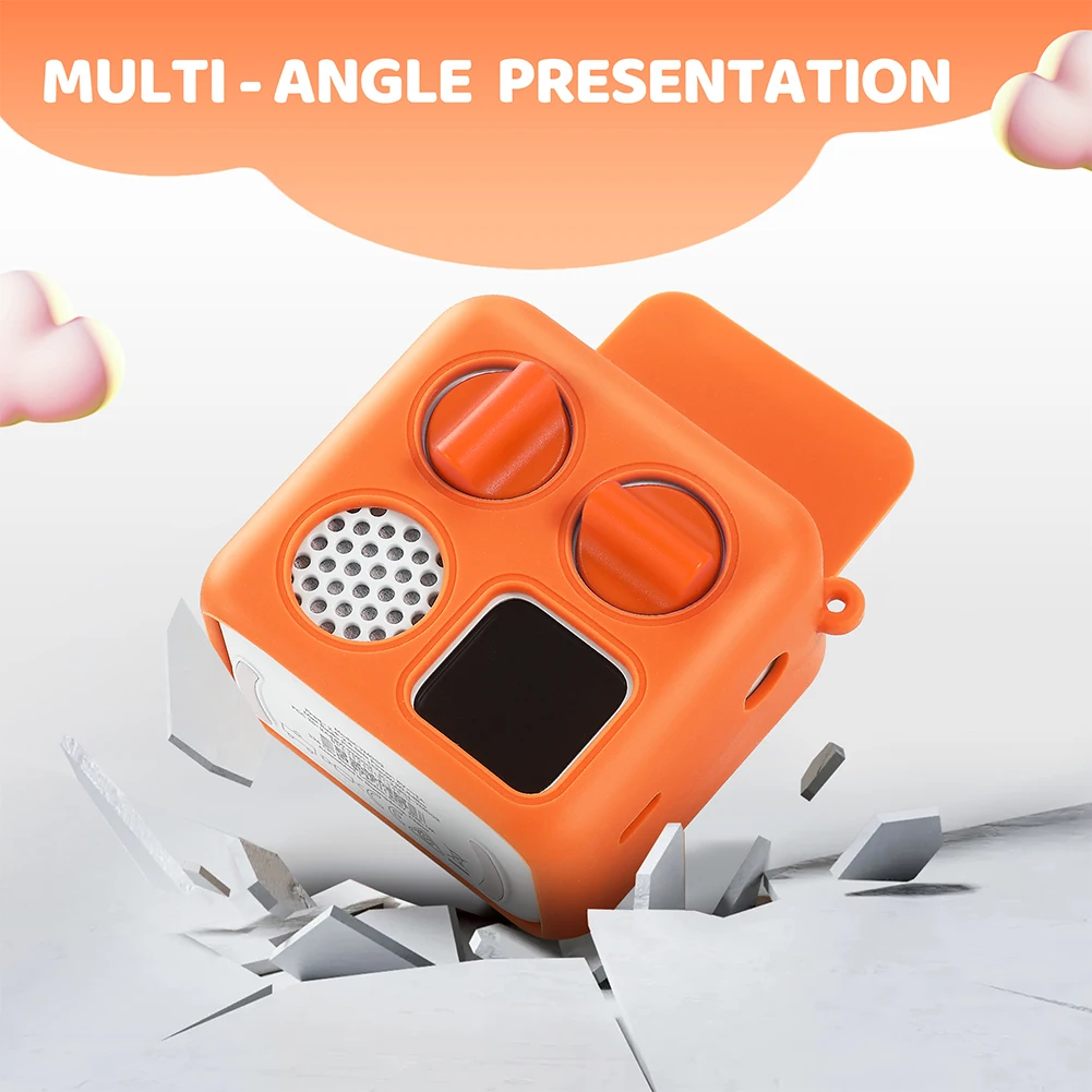 ل Yoto Mini غطاء جلد سيليكون ث/مطابقة المعصم الحبل ملحق للطفل جهاز الصوت الصغير مغامرة سترة ل Yoto Mini