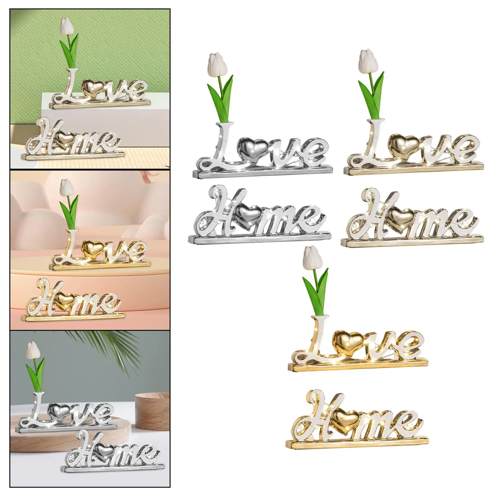 Love Home Table Decoration Word Sign Decorations Freestanding Decorative Crafts