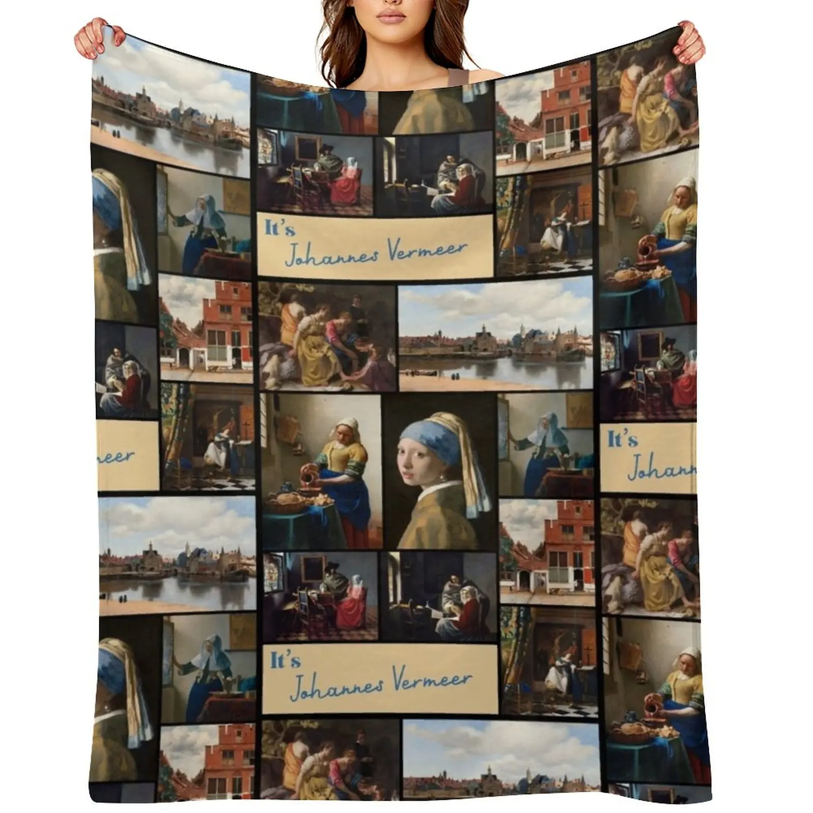 Ita??s Johannes Vermeer Collection - Art Throw Blanket Luxury blankets and throws Decorative Sofa Blankets