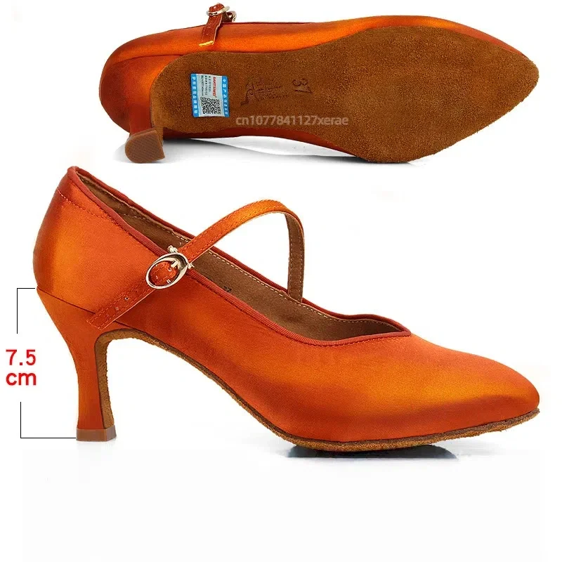 Professionelle Tanzschuhe für Damen, modernes Design, hoher Absatz, weiche Sohle, rutschfest, für Gesellschaftstanz, Walzer, lateinamerikanische Tänze, Auftritte und Partys. – Detail 13