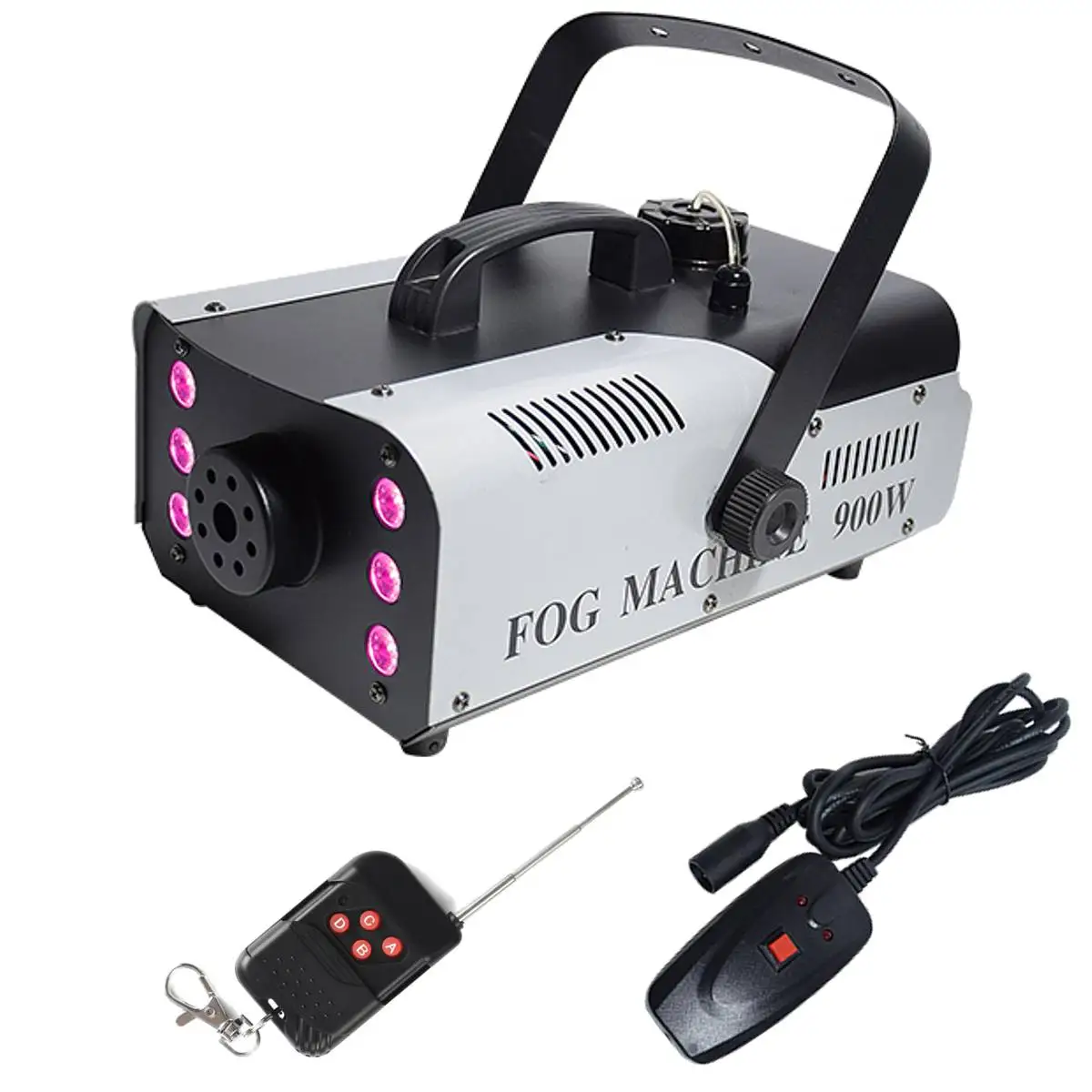 Máquina 3 en 1 de humo colorido para discoteca, eyector de nebulizador remoto LED, DJ, fiesta de Navidad, luz de escenario, máquina de niebla para fiesta y boda, 900W