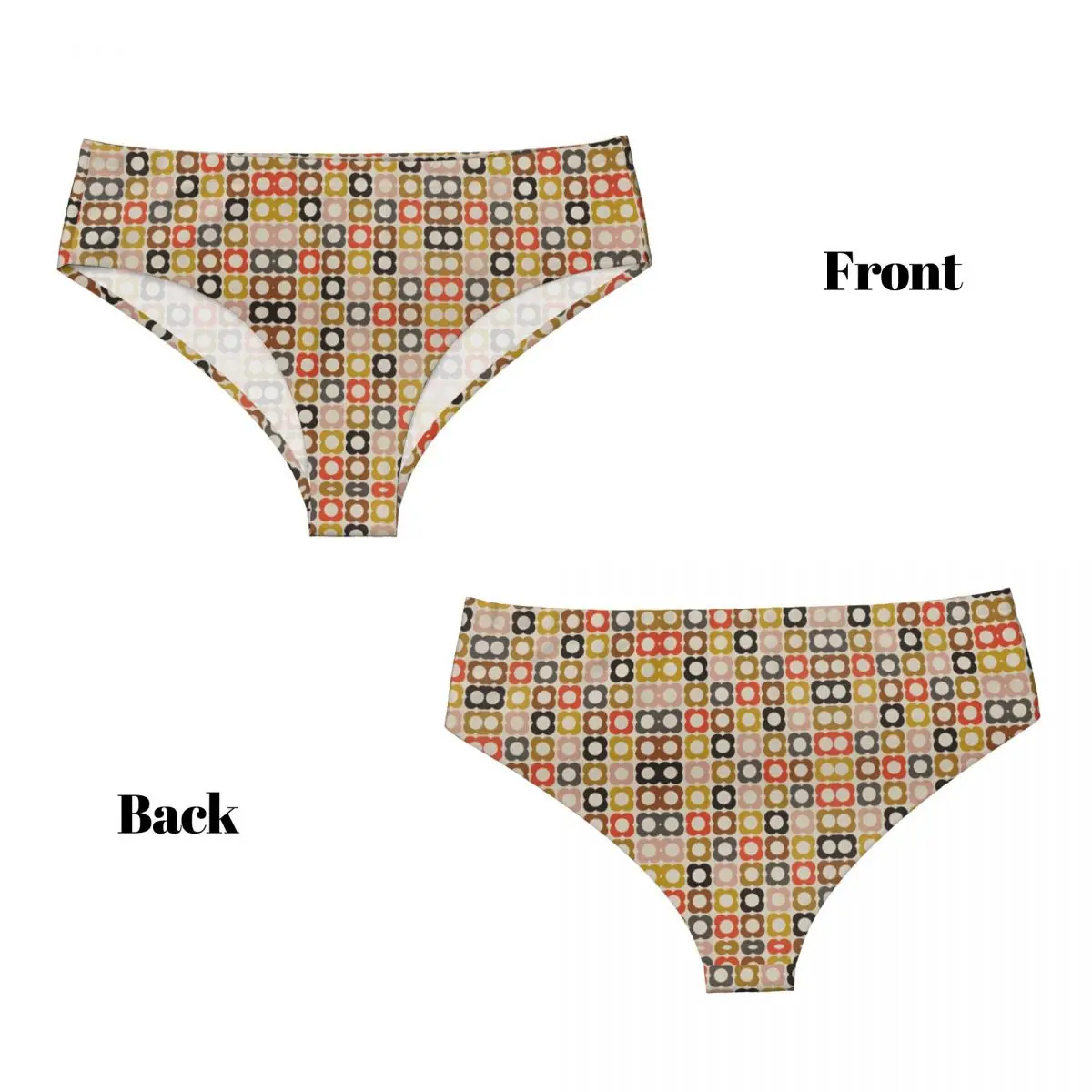 Fiori astratti personalizzati Orla Kiely Mutandine brevi da donna Comfort Stretch Intimo stile scandinavo