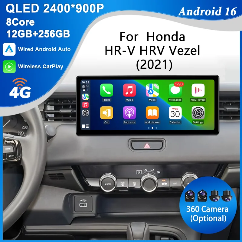 for Honda HR-V HRV Vezel 2021 12.3