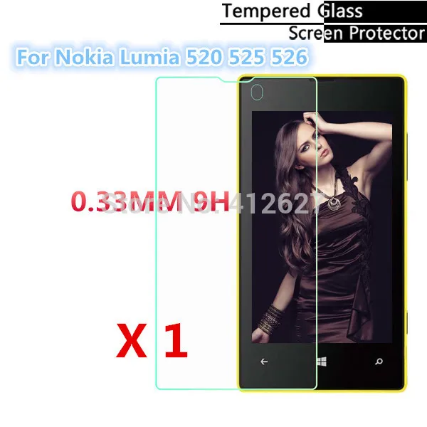 0.3mm Safety Protective Explosion-Proof Tempered glass Screen Protector Film For Nokia Lumia 520 525 526 Guard pelicula de vidro