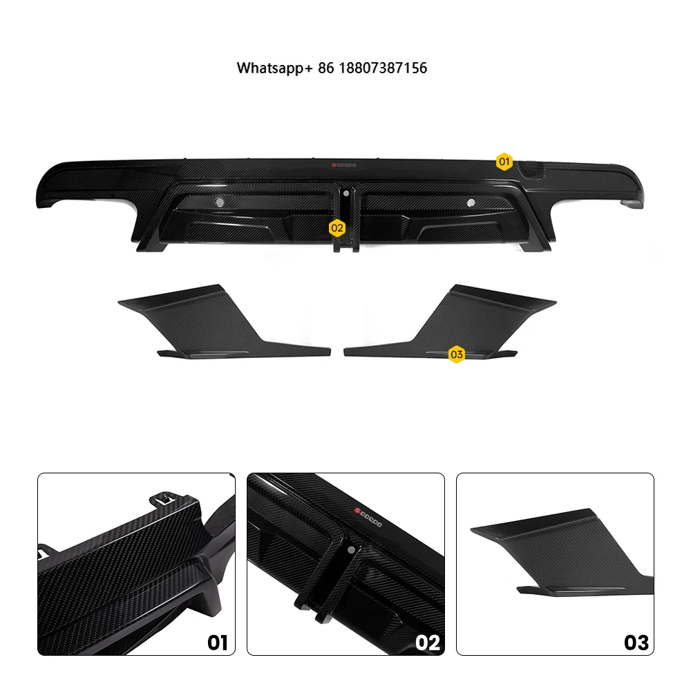 

High-Quality forBMW X5M F95 SQ Style Prepreg Carbon Fiber Car Diffuser Anti-Corrosion