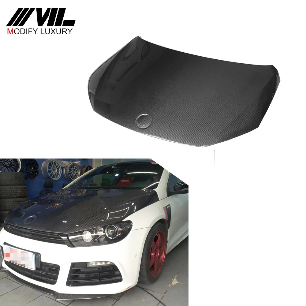 

Suitable for Carbon fiber front engine hood Suitable for VW SCIROCCO R 2009UP aftermarket car