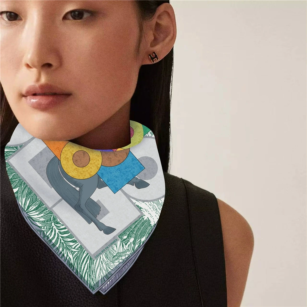 Bufanda cuadrada de sarga de 53cm para mujer, bufanda de doble cara para vacaciones, chal, Hijabs, pañuelo de lujo para la cabeza, Foulard