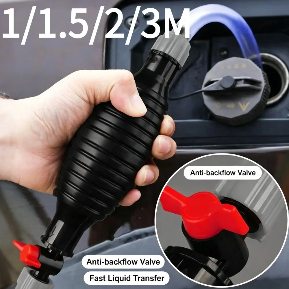 1pcs Universal Hand Fuel Pump Kit Fuel Car Fuel Tank Sucker Oil Transfer Fuel Pump Petrol Diesel Liquid Manual Pump Fuel Saver