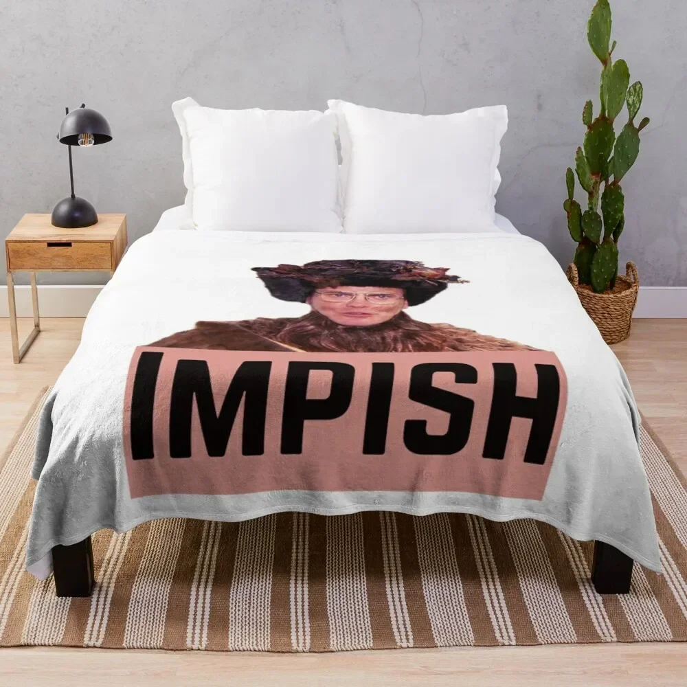 

The office, Dwight Schrute, Impish Throw Blanket Furrys bed plaid Decorative Sofa Sofa Blankets