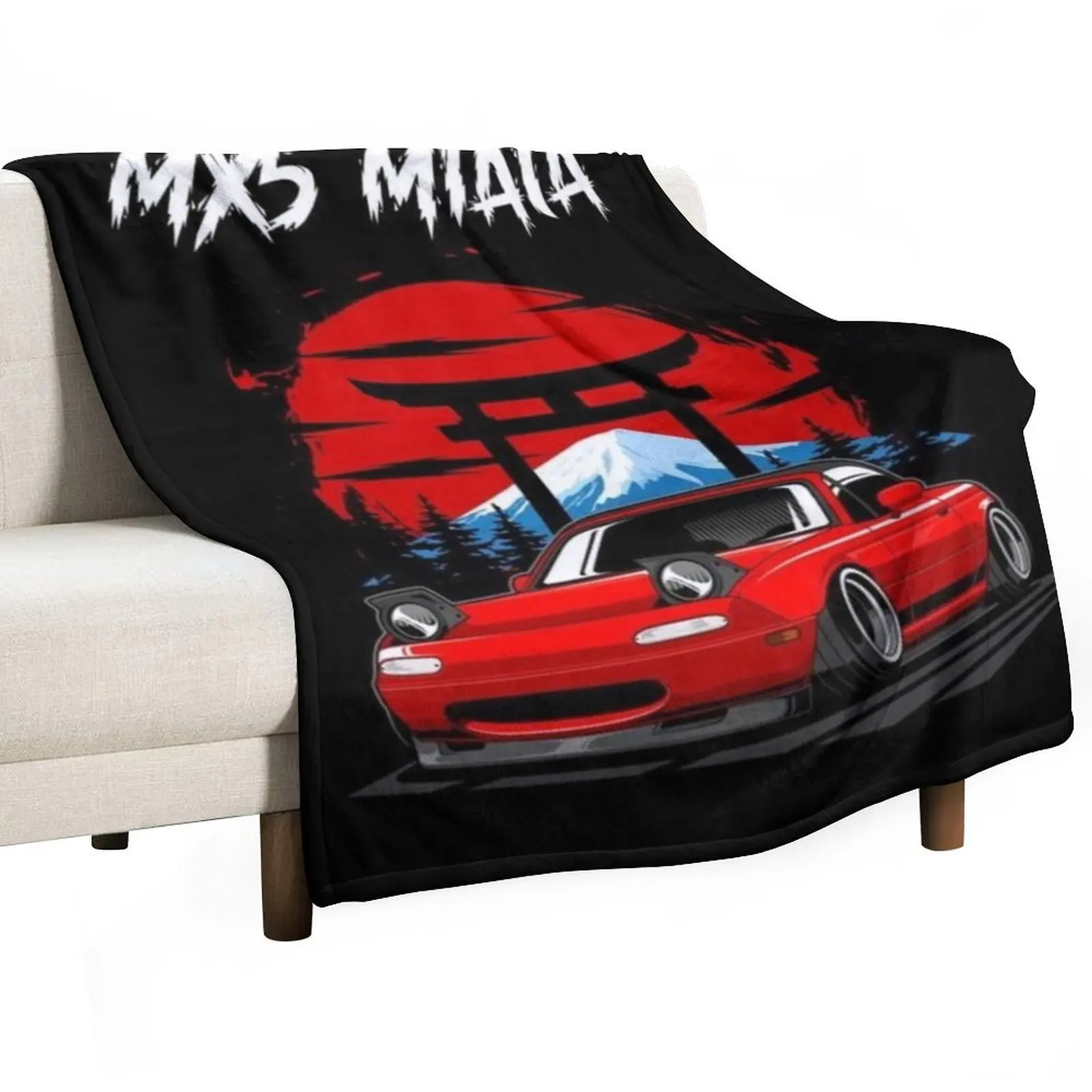 MX5 miata Throw Blanket Bed Decorative Throw blankets ands Blankets